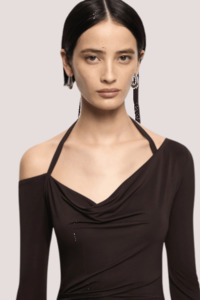 Maxi Dresses: Court L/S Maxi Dress | Dark Chocolate