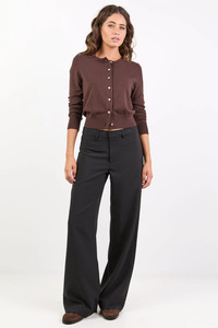 Fierce Black Low Rise Stretch Wide Pants