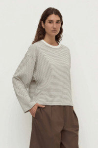 Assembly: Malone Stripe Wide Sleeve Tee | Cream/Black