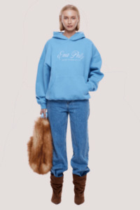Cassie Oversized Hoodie | Cloud Blue