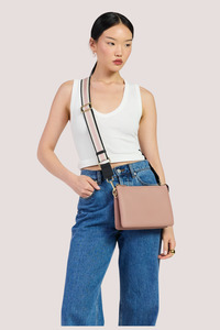 Saben: Feature Strap Webbing Black + Rosewater + White