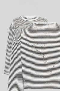 Tops 1: MSCHKrestiane Pullover STP | Egret/Black