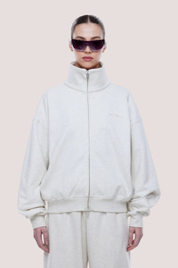Ena Pelly: Paris Terry Zip Thru | Oat Marle