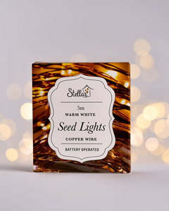 Christmas: 5m AA Copper Warm White 50 LED Seed Lights