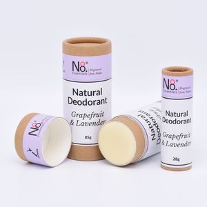Products: Natural Deodorant – Grapefruit & Lavender – Compostable Tube – No. 8 Essentials