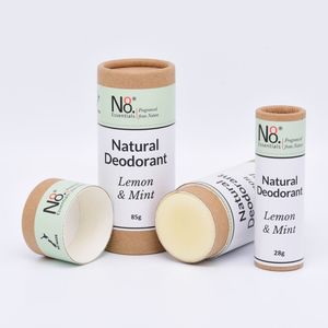 Products: Natural Deodorant – Lemon & Mint – Compostable Tube – No. 8 Essentials