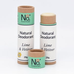 Products: Natural Deodorant – Lime & Vetiver – Compostable Tube – No. 8 Essentials