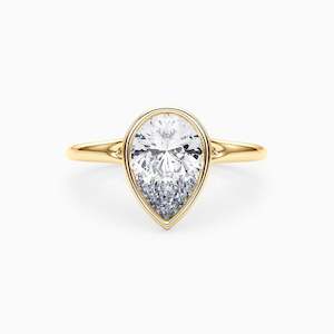 Engagement: NOVA PEAR BEZEL SOLITAIRE