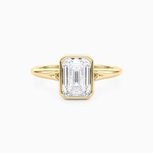 Engagement: NOVA EMERALD BEZEL SOLITAIRE