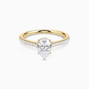 LUNA PEAR ACCENTED SOLITAIRE