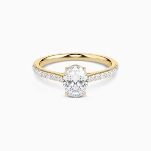 Engagement: LUNA OVAL ACCENTED SOLITAIRE