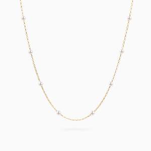 MAYA PEARL STATION NECKLACE