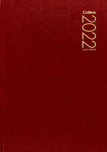 Diaries Calendars: COLLINS DIARY A43 RED EVEN YEAR