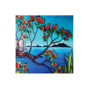 Ceramic Arts: Jo May Textured Coastal Scenery - 3D Cork Backing Ceramic Tile - Wall Hanging