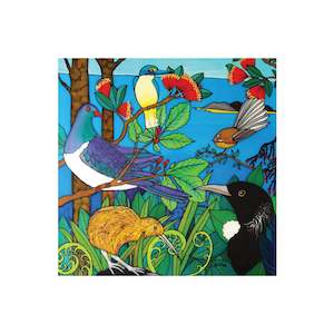 Ceramic Arts: Jo May Textured NZ Birds - 3D Cork Backing Ceramic Tile - Wall Hanging