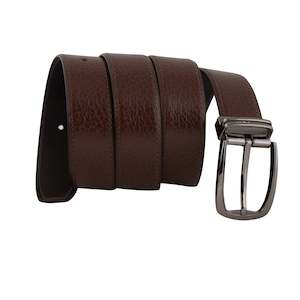 Belt Genuine Leather: Genuine Leather Belt - Classic Brown - 34CLBR