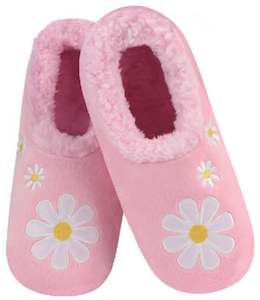 Slumbies - Women's Large Simply Daisy All Day Pink Foot Covering