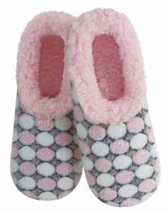 Slumbies - Women's Medium Spot The Dot Pink Foot Covering