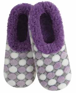 Slumbies - Women's Large Spot The Dot Purple Foot Covering