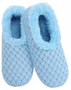 Foot Covering: Slumbies - Women's Large Keep Me In Stitches Blue Foot Covering