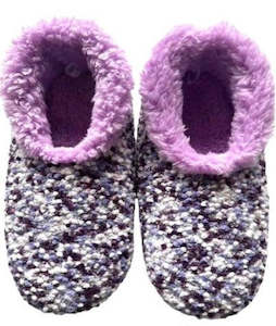 Slumbies - Women's Medium Purple Popcorn Stitch Foot Covering