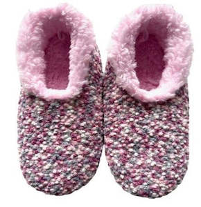 Slumbies - Women's Medium Pink Popcorn Stitch Foot Covering