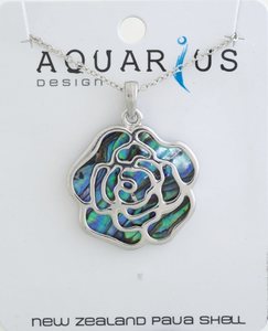 Kiwiana Jewellery: Paua - Rose Pendant