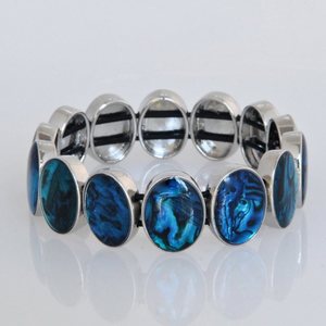 Paua - Oval Stretch Bracelet