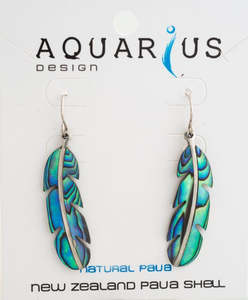 Paua - Feather Earring