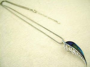Kiwicraft Green/Blue Silver Fern Pendant with Box (Copy)