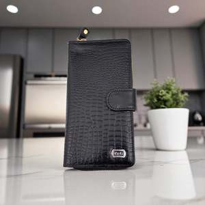 Woman’s Genuine Leather Tab Closure Purse