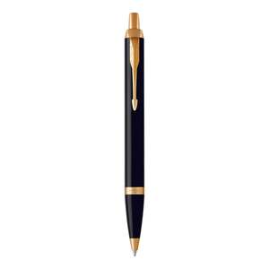 Personalised Parker IM Black Gold Trim Ballpoint Pen