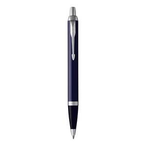 Personalised Parker IM Blue Chrome Trim Ballpoint Pen