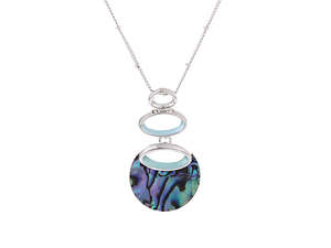 Kiwiana Jewellery: Kiwicraft Paua Wave Pendant with Box