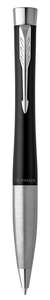 Personalised Pens: Personalised Parker Urban Muted Black Chrome Trim Twist Ballpoint Pen