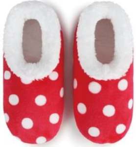 Foot Covering: Slumbies - Women's Medium Polka Dot Red Foot Covering