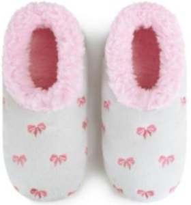 Slumbies - Women's Medium Bow Utiful Light Grey Foot Covering
