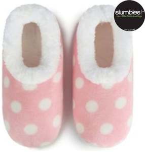 Slumbies - Women's Large Polka Dot Pink Foot Covering
