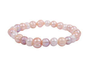 Kiwiana Jewellery: Kiwicraft Freshwater Multicolour Pearl Bracelet with Box
