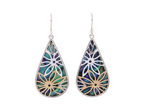 Kiwicraft Water Drop Paua Shell Earrings with Box