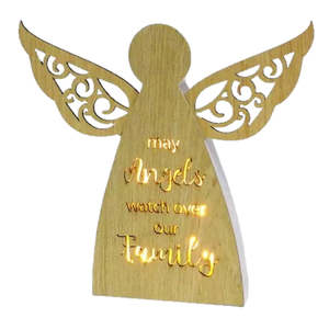 Specials: Starlight Angel Plaque LED - Angel Watch Our Family