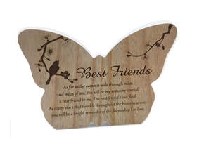 Specials: Butterfly Sentiment Plaque - Best Friends