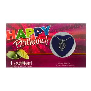 Love Pearl Giftset: HAPPY BIRTHDAY - LOVE PEARL NECKLACE & PENDANT GIFTSET