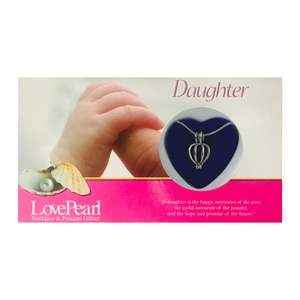 Love Pearl Giftset: DAUGHTER - LOVE PEARL NECKLACE & PENDANT GIFTSET
