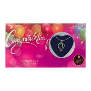 Love Pearl Giftset: CONGRATULATIONS - LOVE PEARL NECKLACE & PENDANT GIFTSET