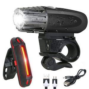 Comet LED Bike Head & Tail Light Set, 500mA USB Rechargeable Battery, Swivel, Qu&hellip;