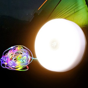 Solar Camping Light, Retractable 10 Metre Colour LED string Light