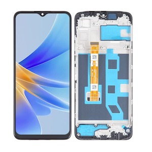 Spare Parts: OPPO A17 LCD Screen, Complete with front frame - PART ONLY