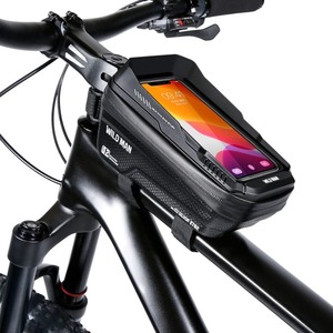WILD MAN XT2 Waterproof Bike Phone Bag 1L Hard Shell Frame Case with Sun Visor