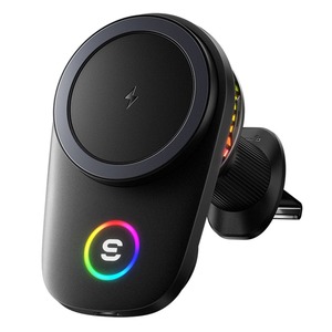 Automotive: ESSAGER T15 15W Magnetic Car Wireless Charger Vent Mount with Cooling Fan & RGB Light